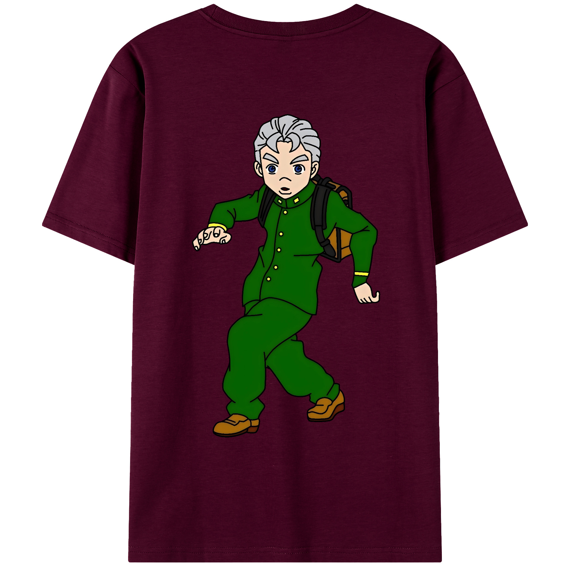 （画像用） ジョジョの奇妙な冒険 広瀨康一 JoJo's Bizarre Adventure Hirose Koichi レディース半袖Tシャツ(バックプリント)